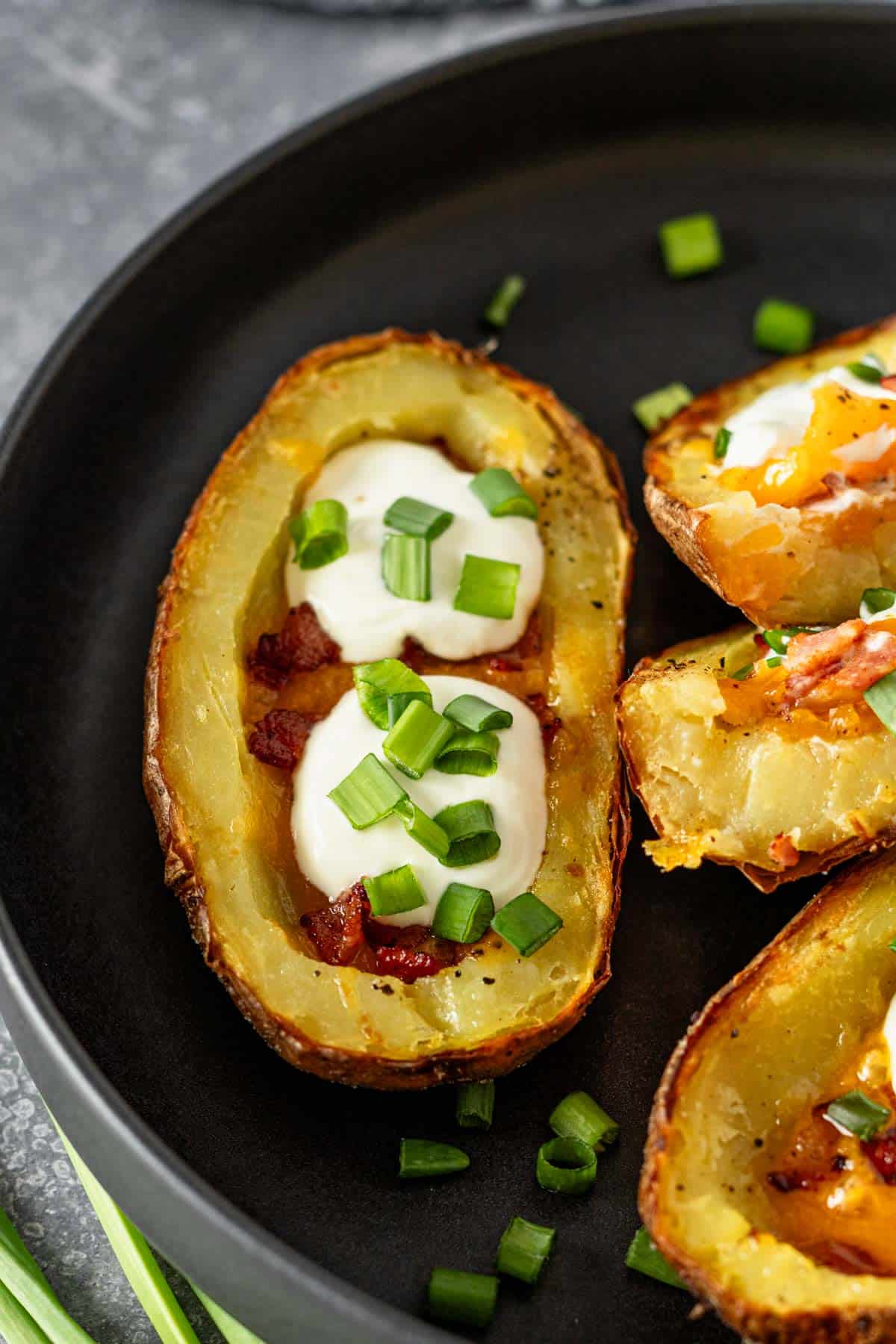 potato skins with filling.