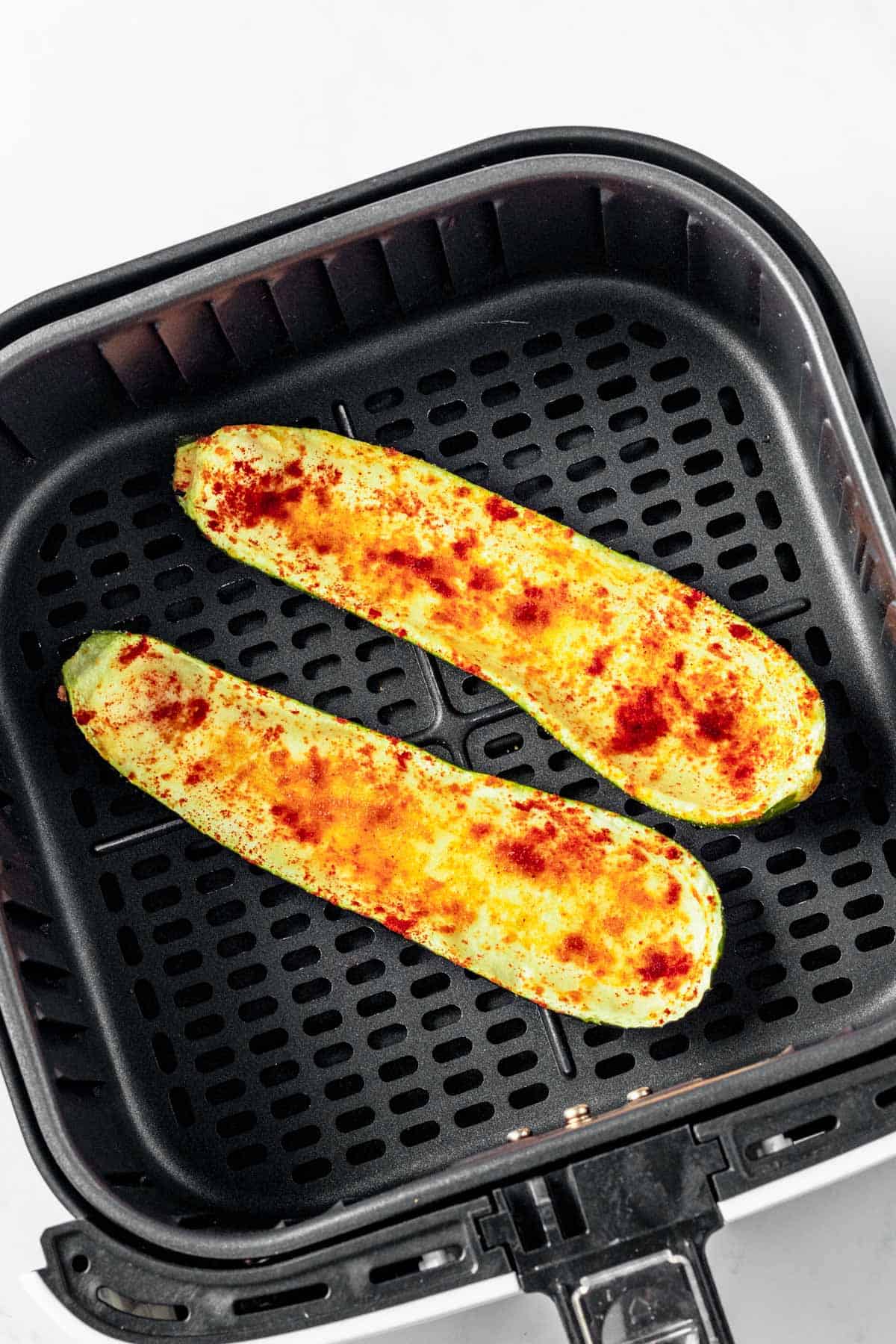 zucchini skins right after cooking in air fryer