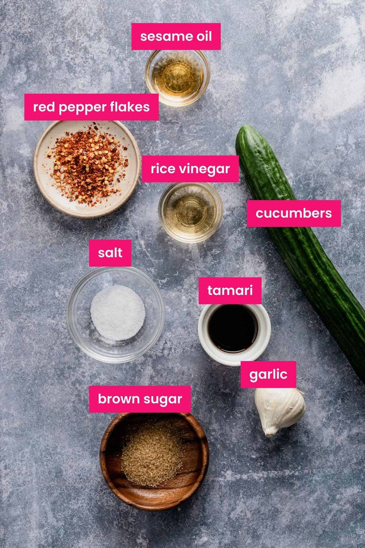 asian cucumber salad ingredients