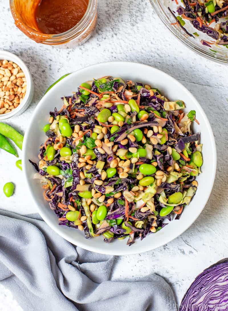 Asian Slaw With Tangy Peanut Dressing