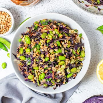 Asian Slaw With Tangy Peanut Dressing