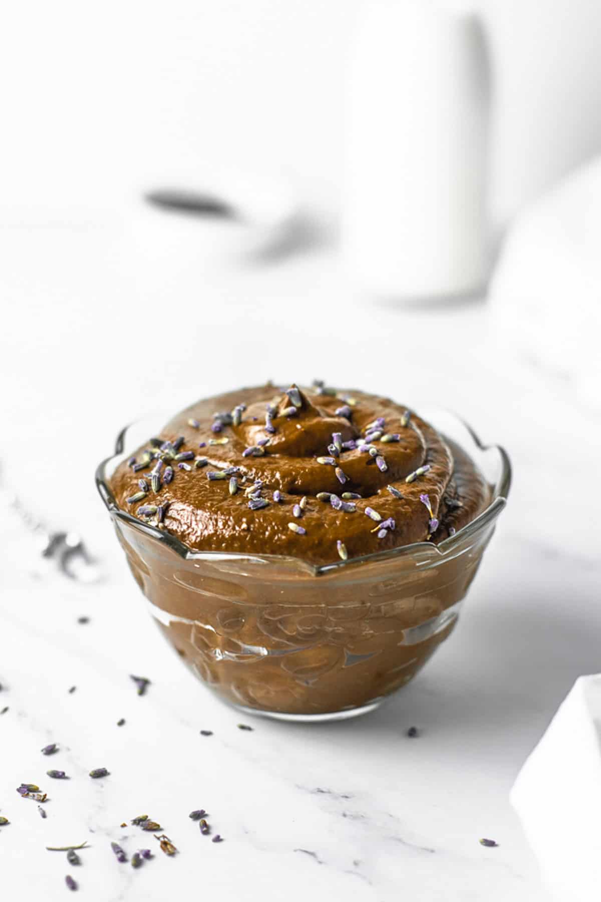 Vegan Avocado Chocolate Mousse with Lavender