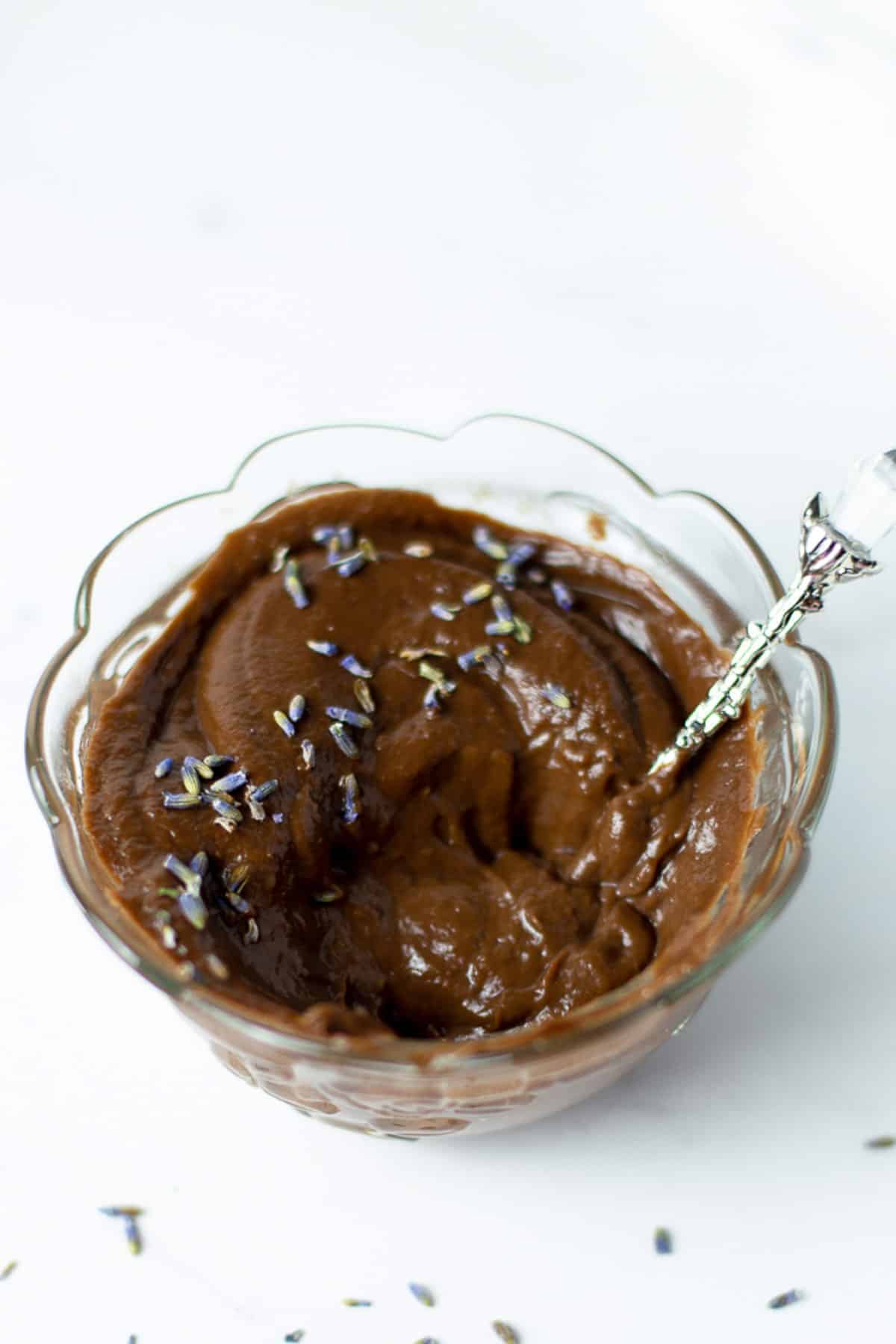 Vegan Avocado Chocolate Mousse with Lavender