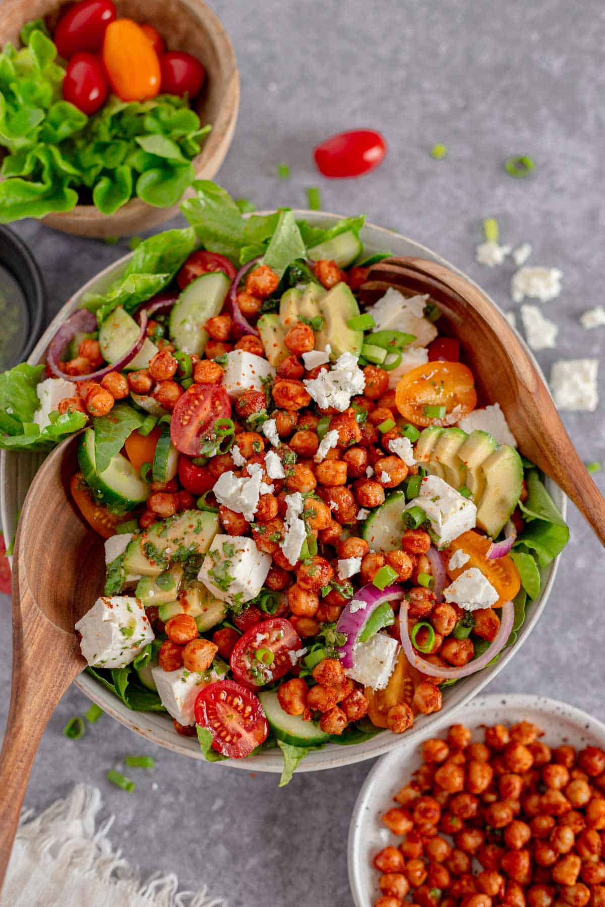 Avocado Chickpea Salad in a bowl