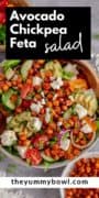 Avocado Chickpea Salad pinterest