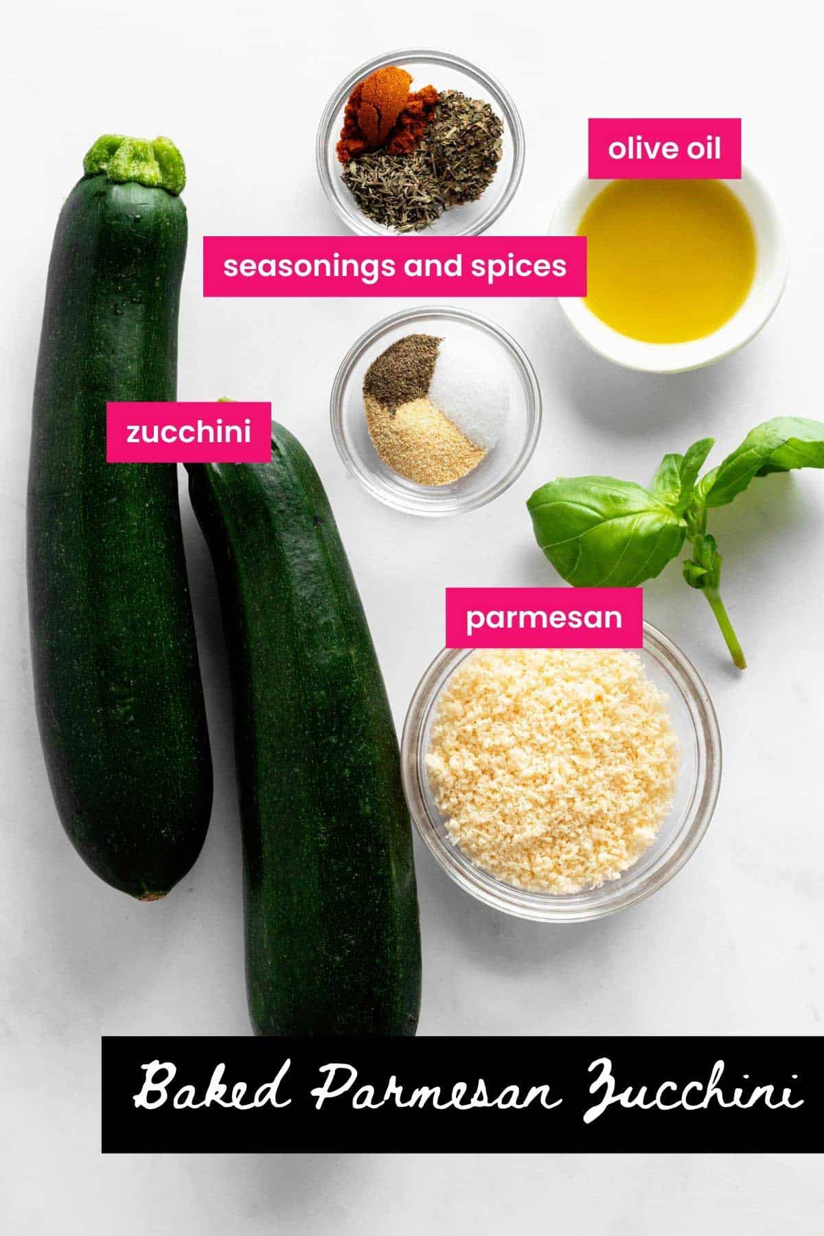 roasted parmesan zucchini ingredients.