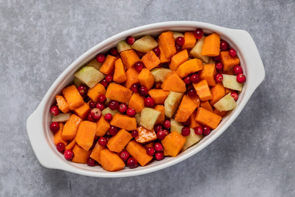 Butternut Squash Casserole before baking