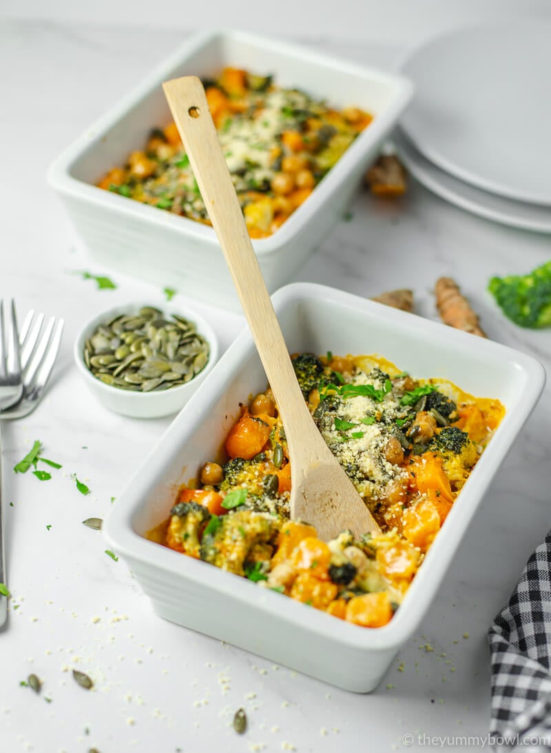 Butternut Squash Broccoli Casserole (Dairy Free, Vegan)