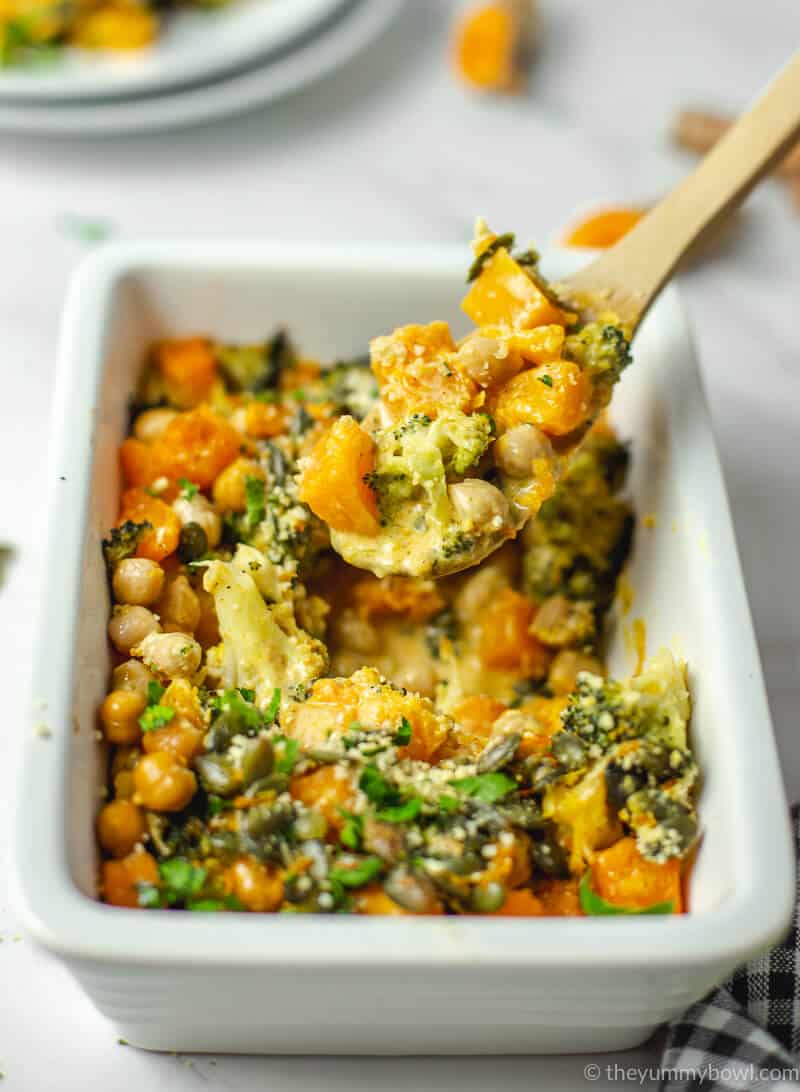 Butternut Squash Broccoli Casserole (Dairy Free, Vegan)