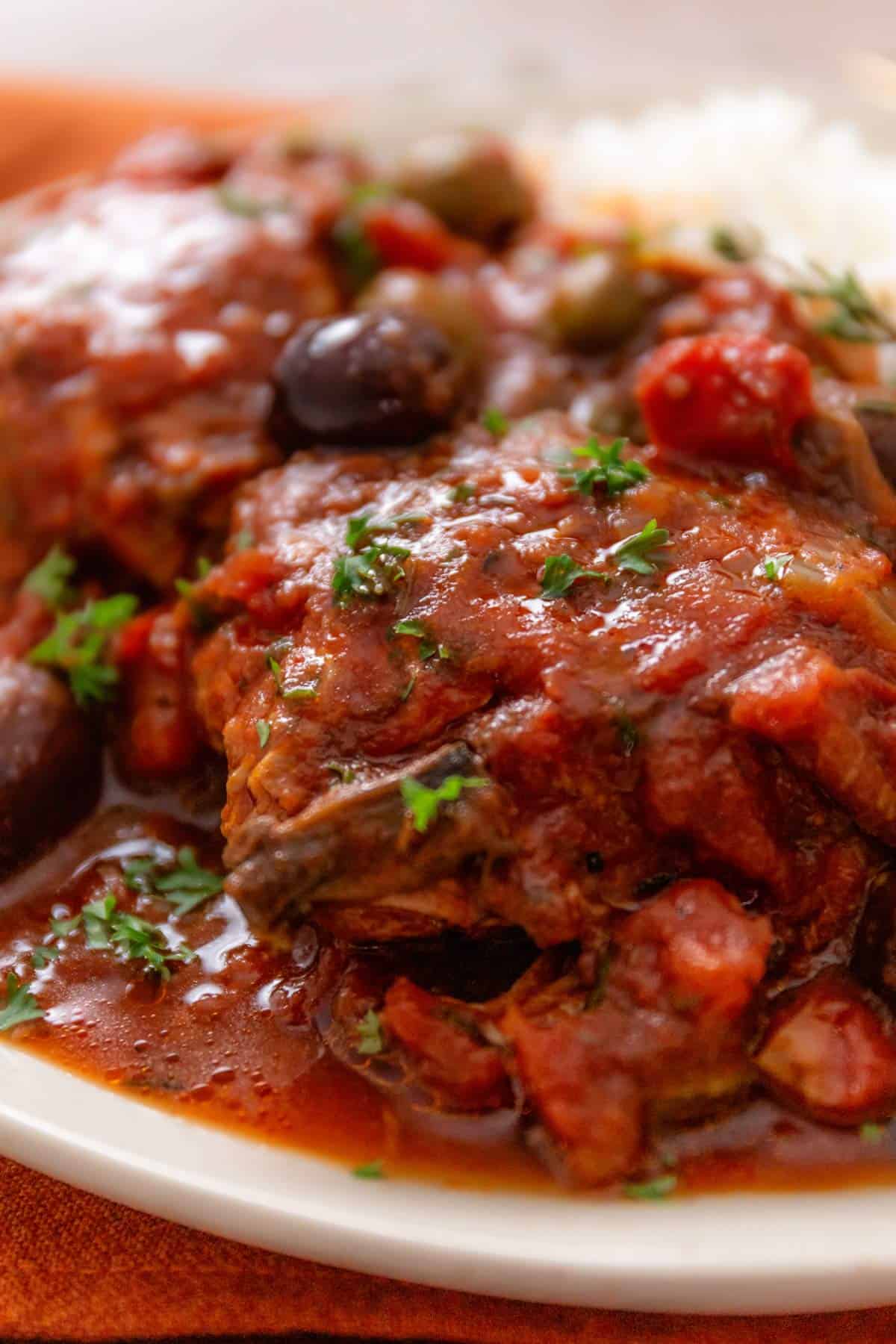 chicken cacciatore with rice