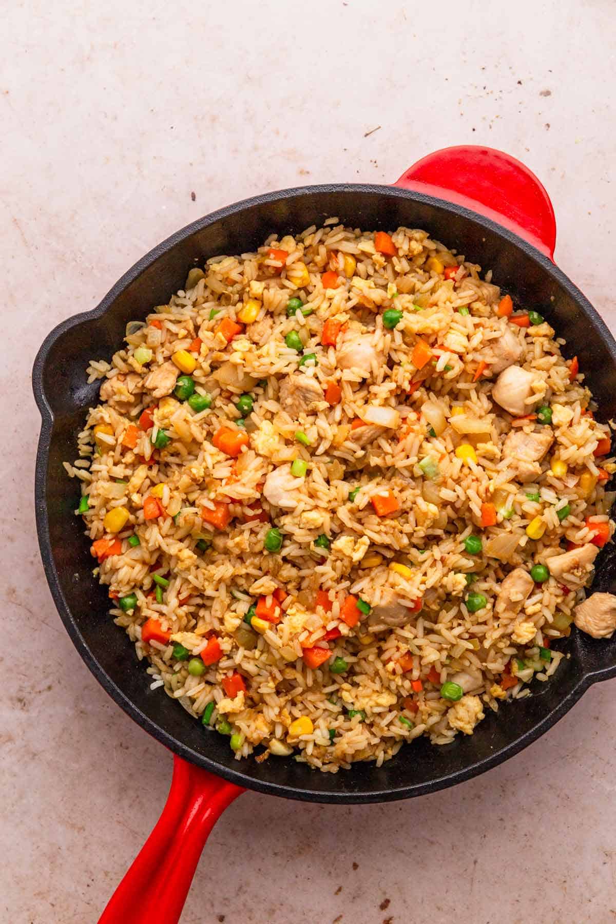 chicken fried rice.