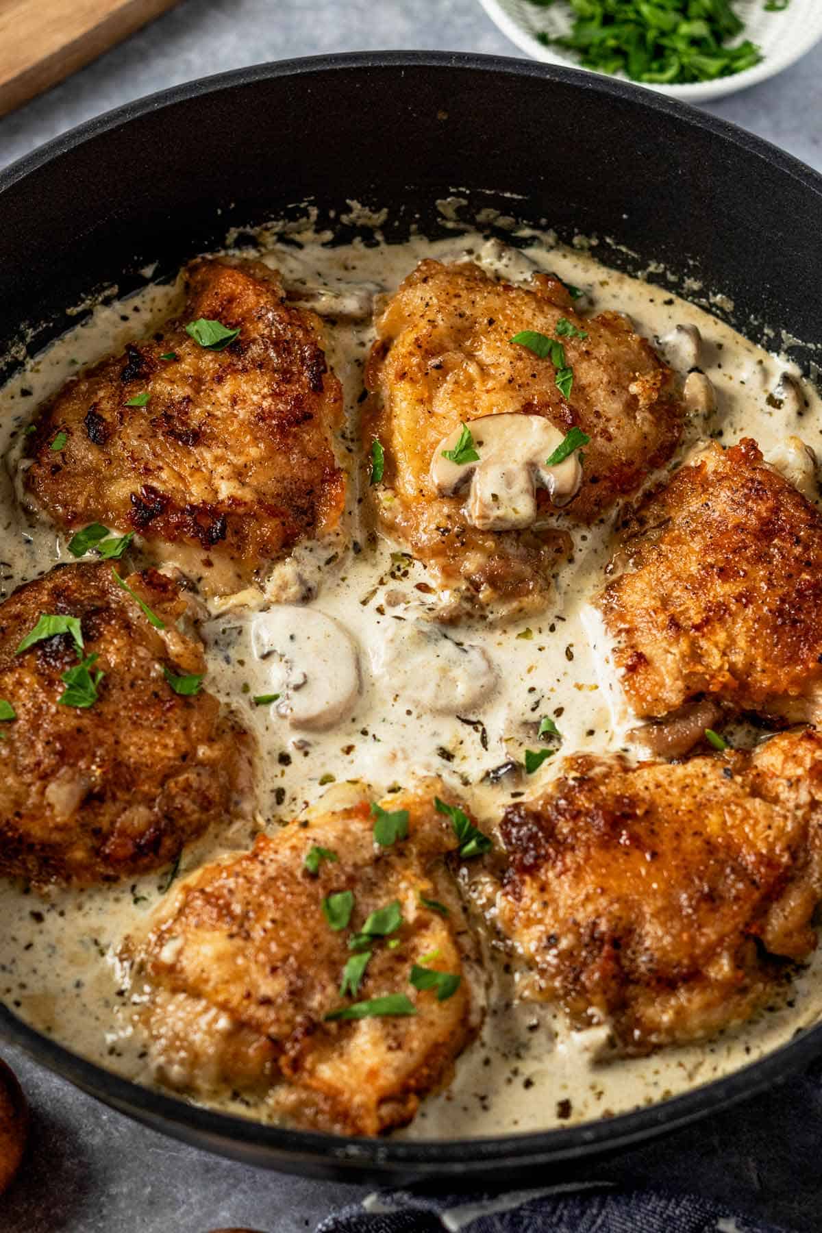 Creamy Mushroom Chicken Thighs