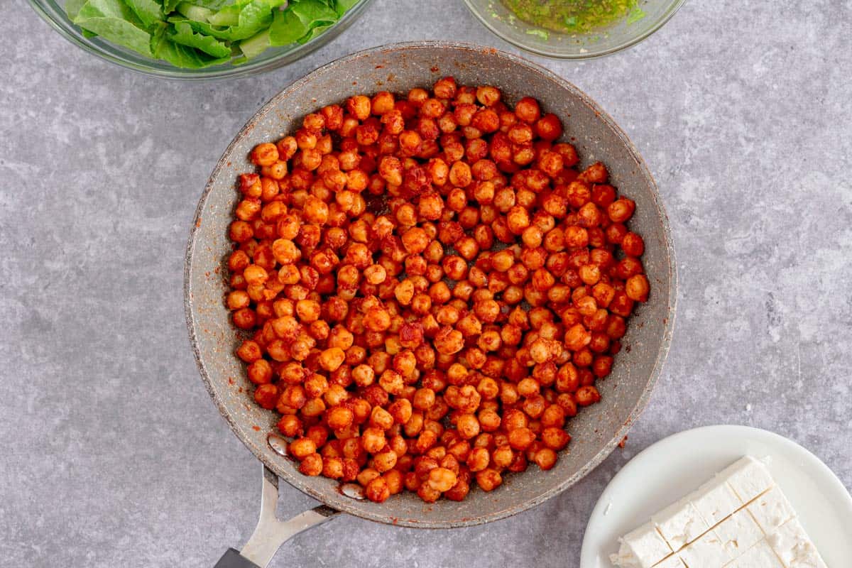 pan roasted chickpeas