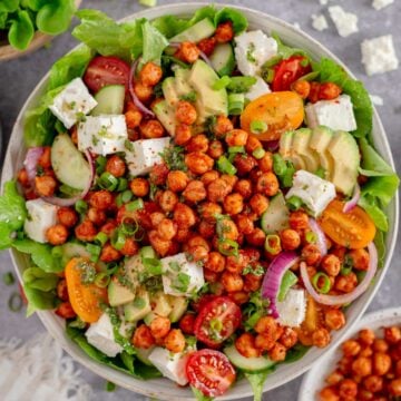 Avocado Chickpea Salad in a bowl