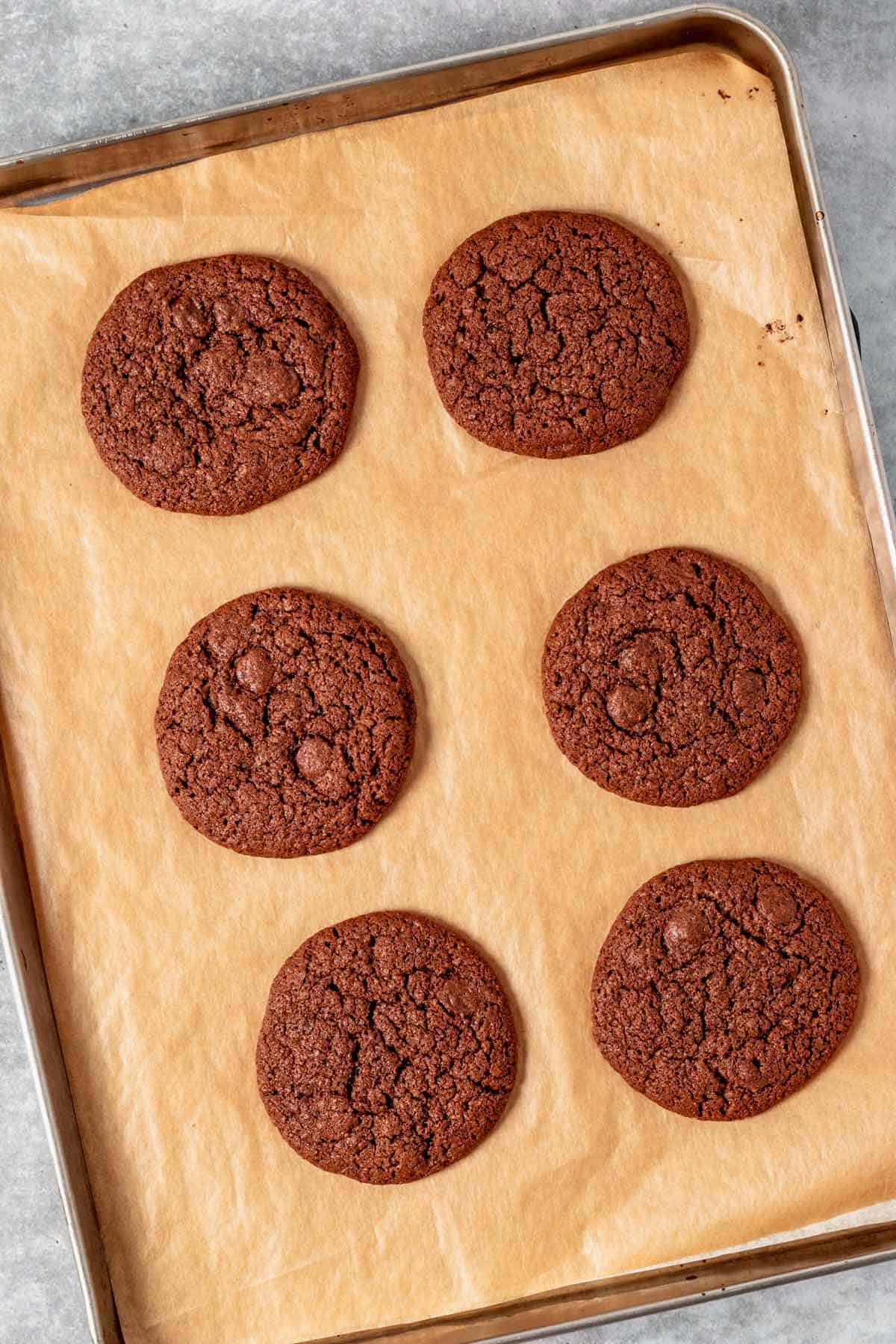 Gluten Free Chocolate Chip Cookies With Peppermint right after baking