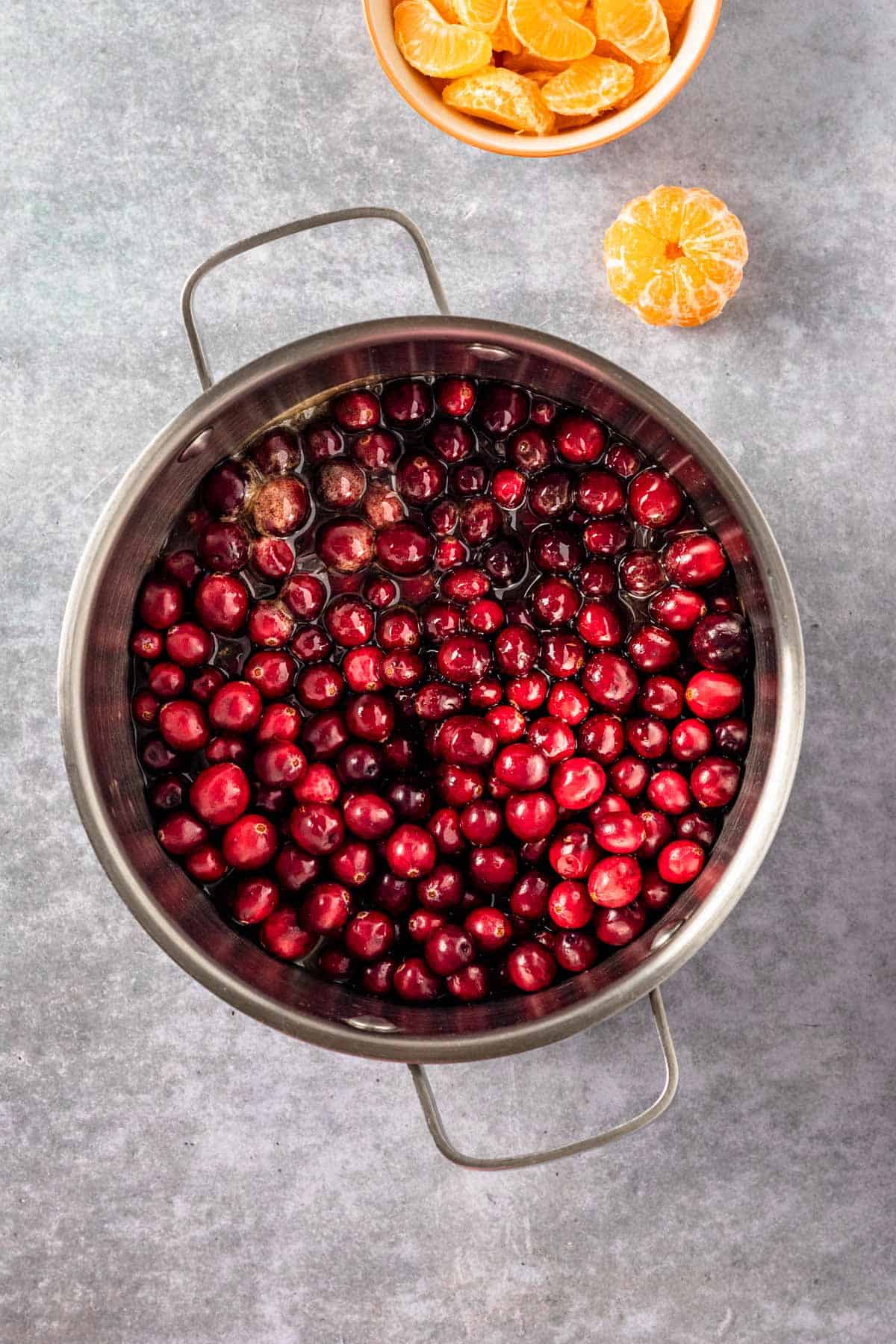 cranberries in a pot