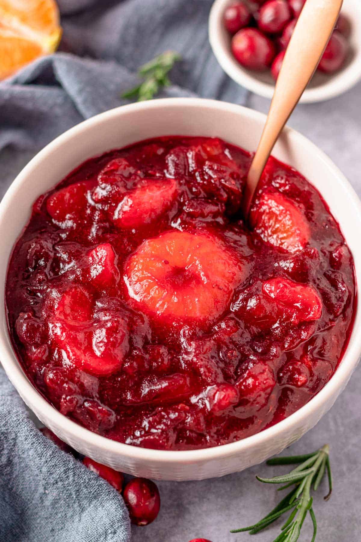 Cranberry Sauce With Mandarin Oranges in a bowl