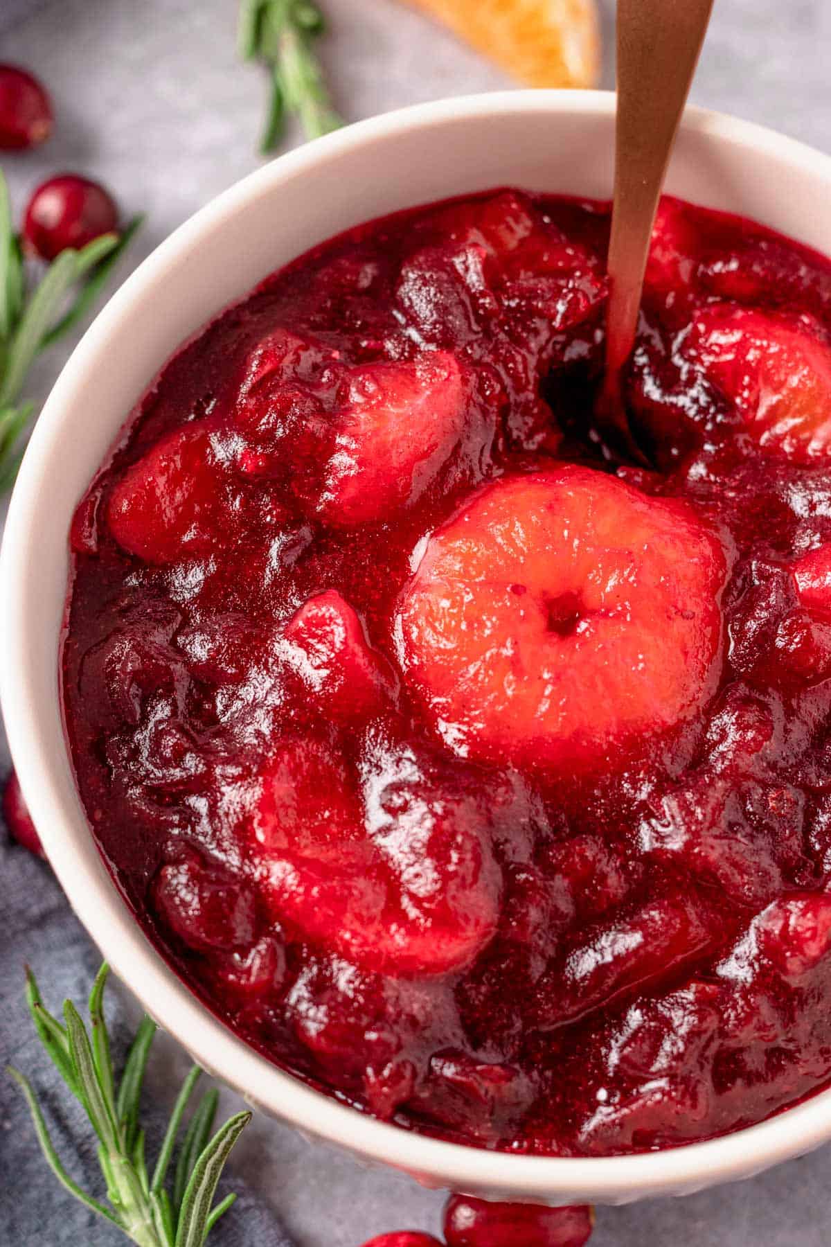 Cranberry Sauce With Mandarin Oranges in a bowl