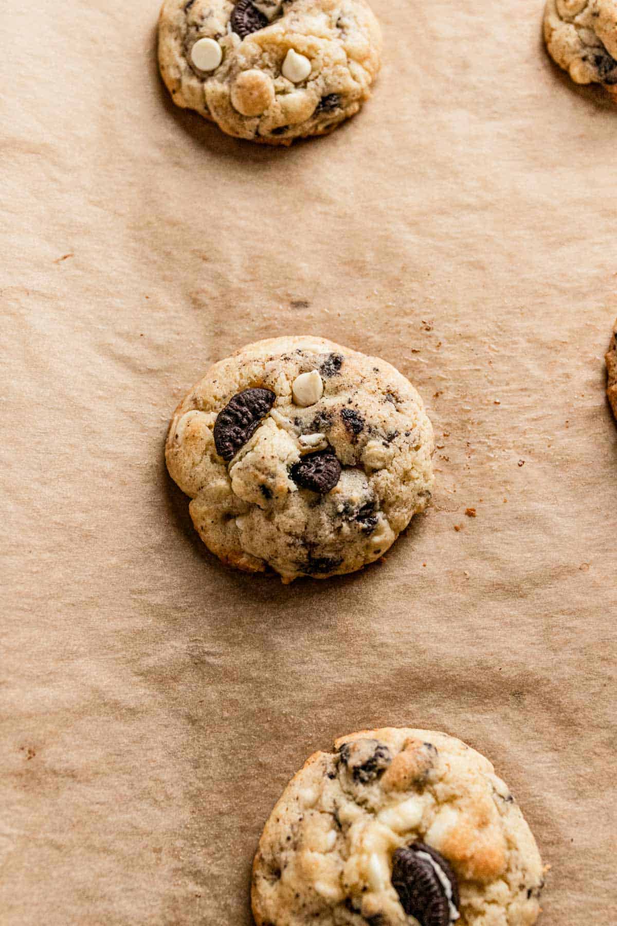 oreo cheesecake cookie after baking