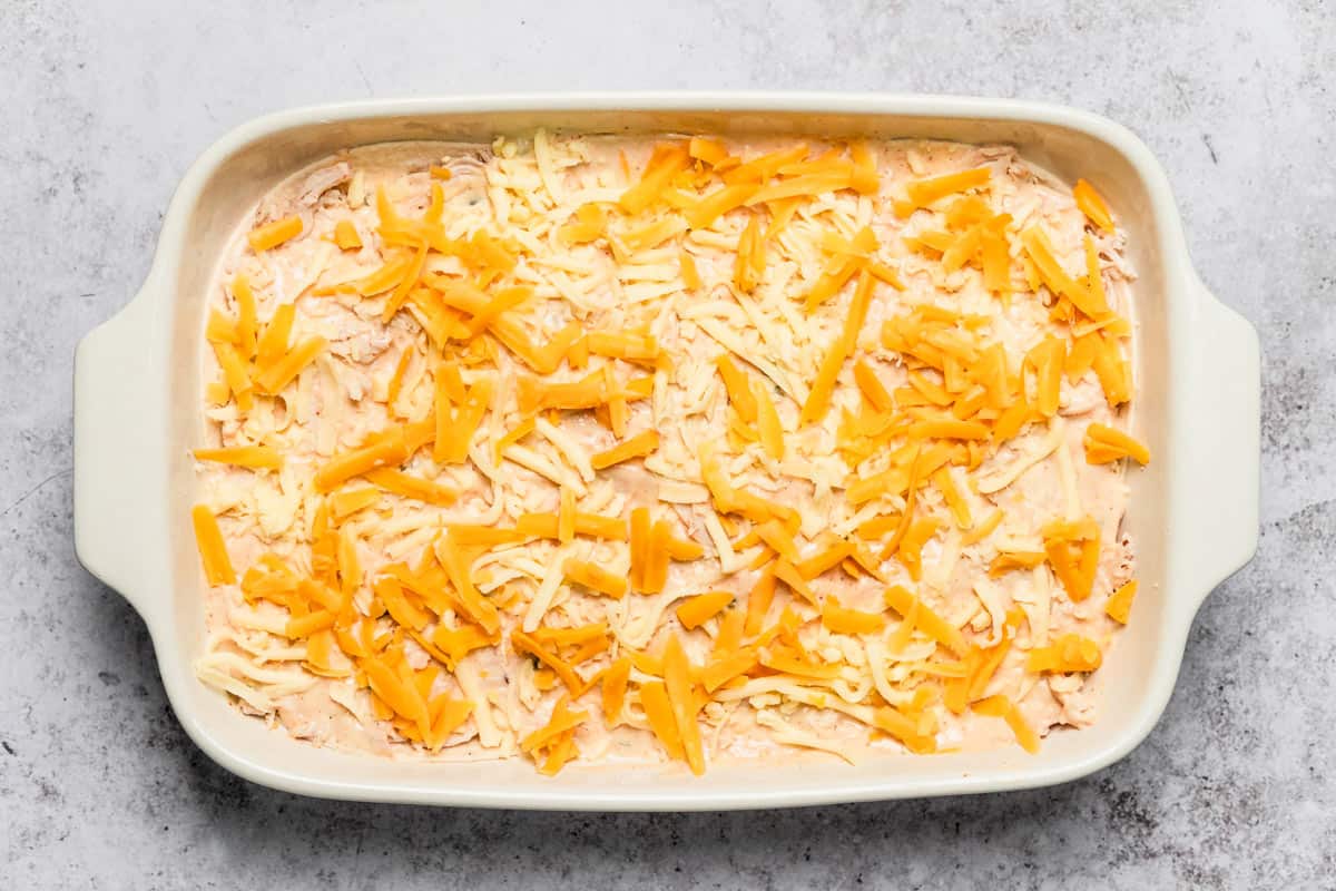 Creamy Chicken Enchilada Casserole recipe step by step process