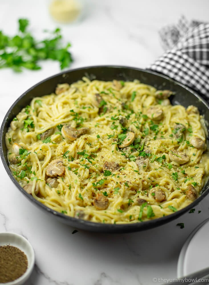 Creamy Mushroom Pasta with Truffle Oil