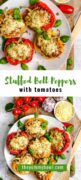 These stuffed bell peppers are easy to make, quick and filling. This recipe has the best of simple ingredients – fresh bell peppers, ground beef, onions, tomatoes, cheese and the right seasonings that come together in a beautiful tasty meal.