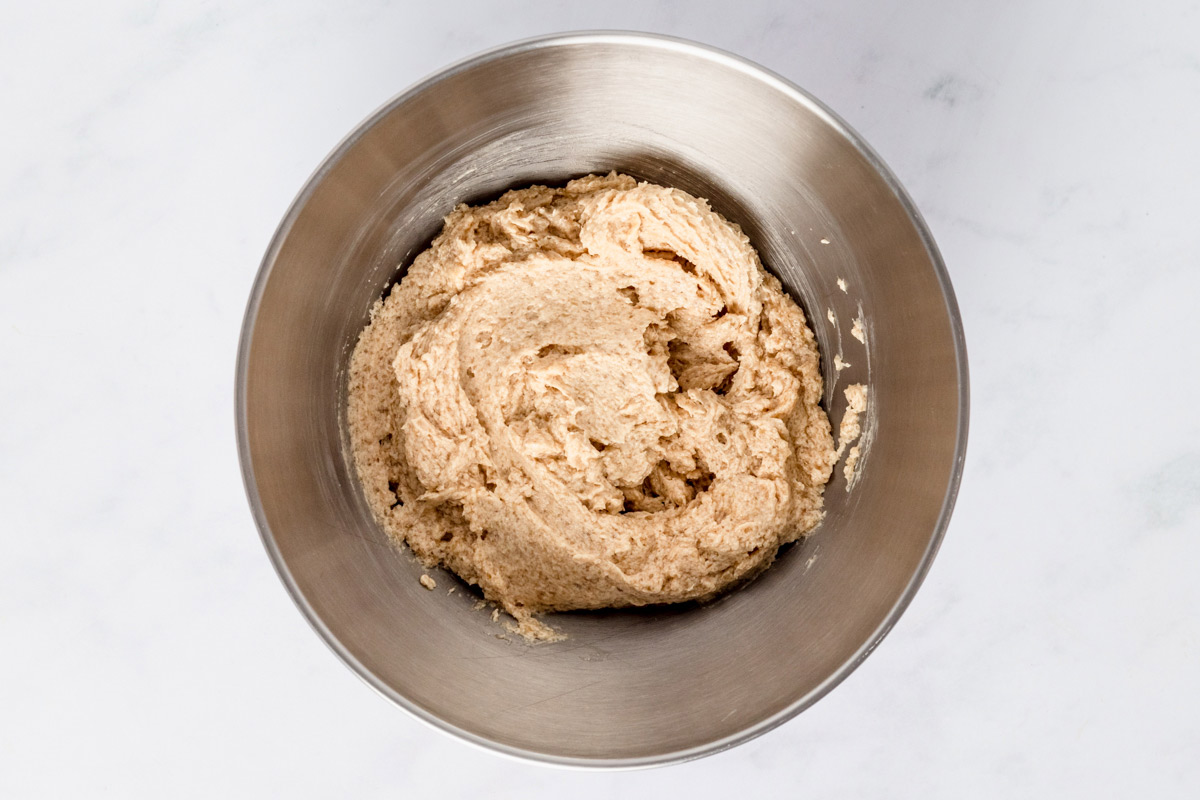 batter for red velvet cookies before adding the food coloring