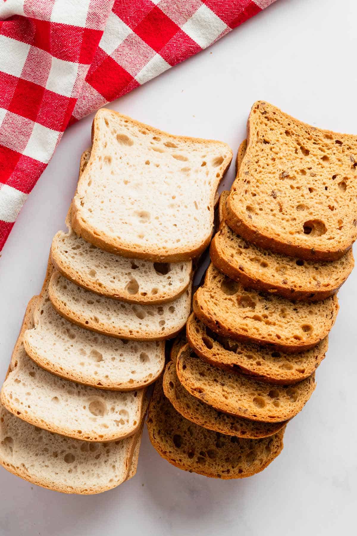 sliced gluten free bread.