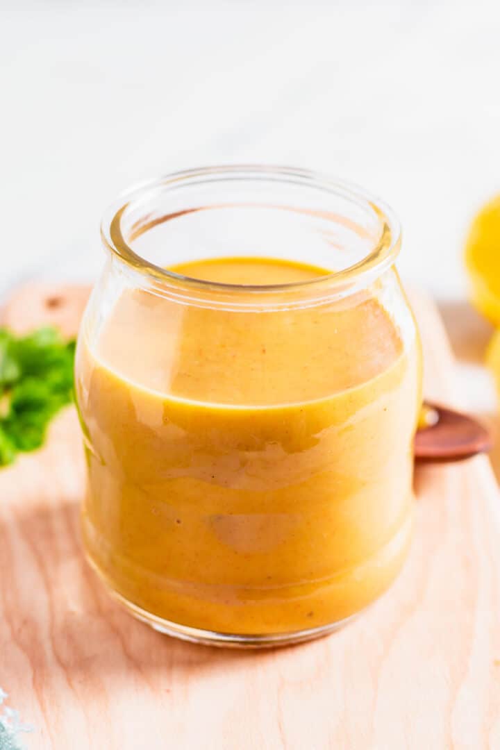 Mustard Sauce With Honey in glass jar