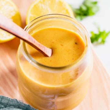 Mustard Sauce With Honey in glass jar