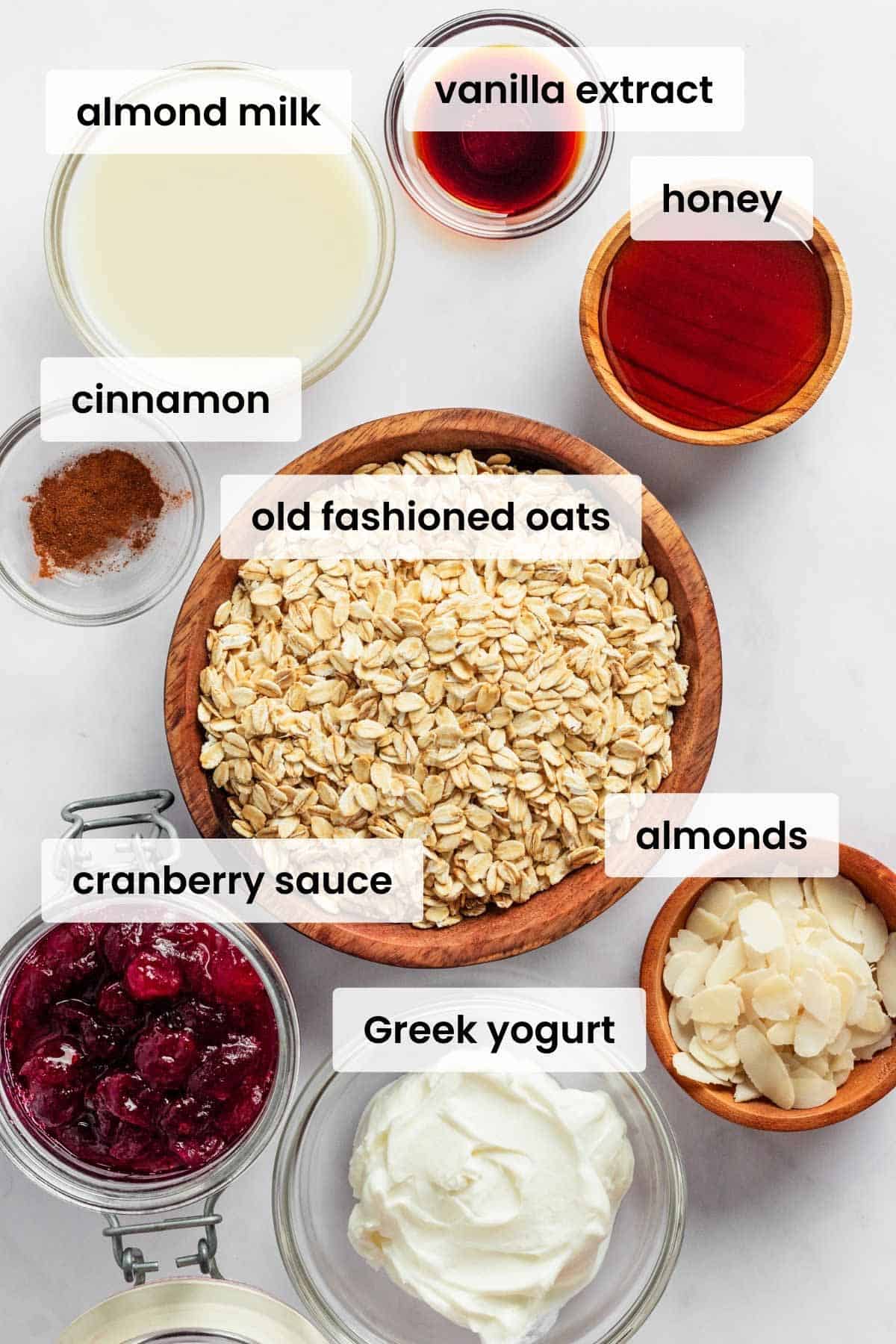 ingredients for overnight oats.