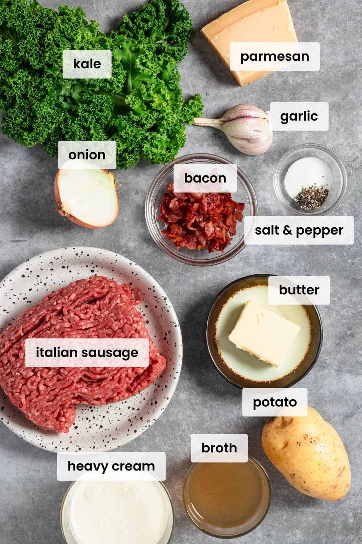 One Pot Zuppa Toscana Soup Ingredients