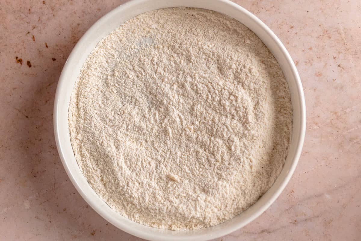 flour mixture in a bowl