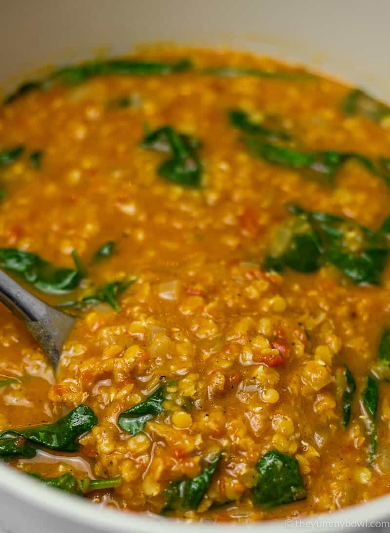 Vegan Red Lentil Soup (Gluten free, Dairy-free)