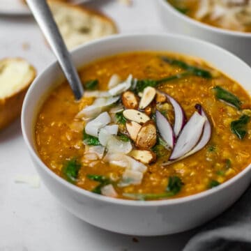 Vegan Red Lentil Soup (Gluten free, Dairy-free)