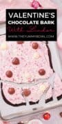 valentine chocolate bark pinterest image