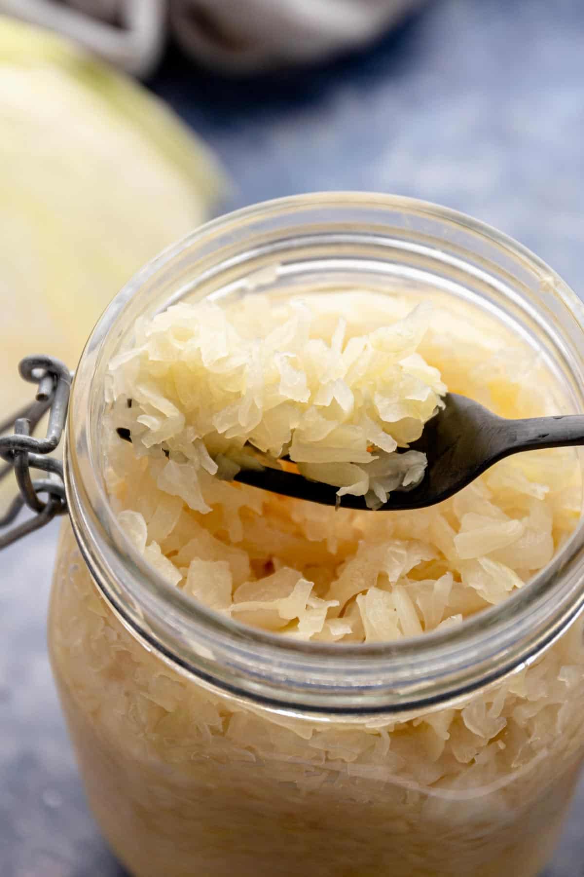 canning sauerkraut.