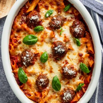 meatball baked ziti.