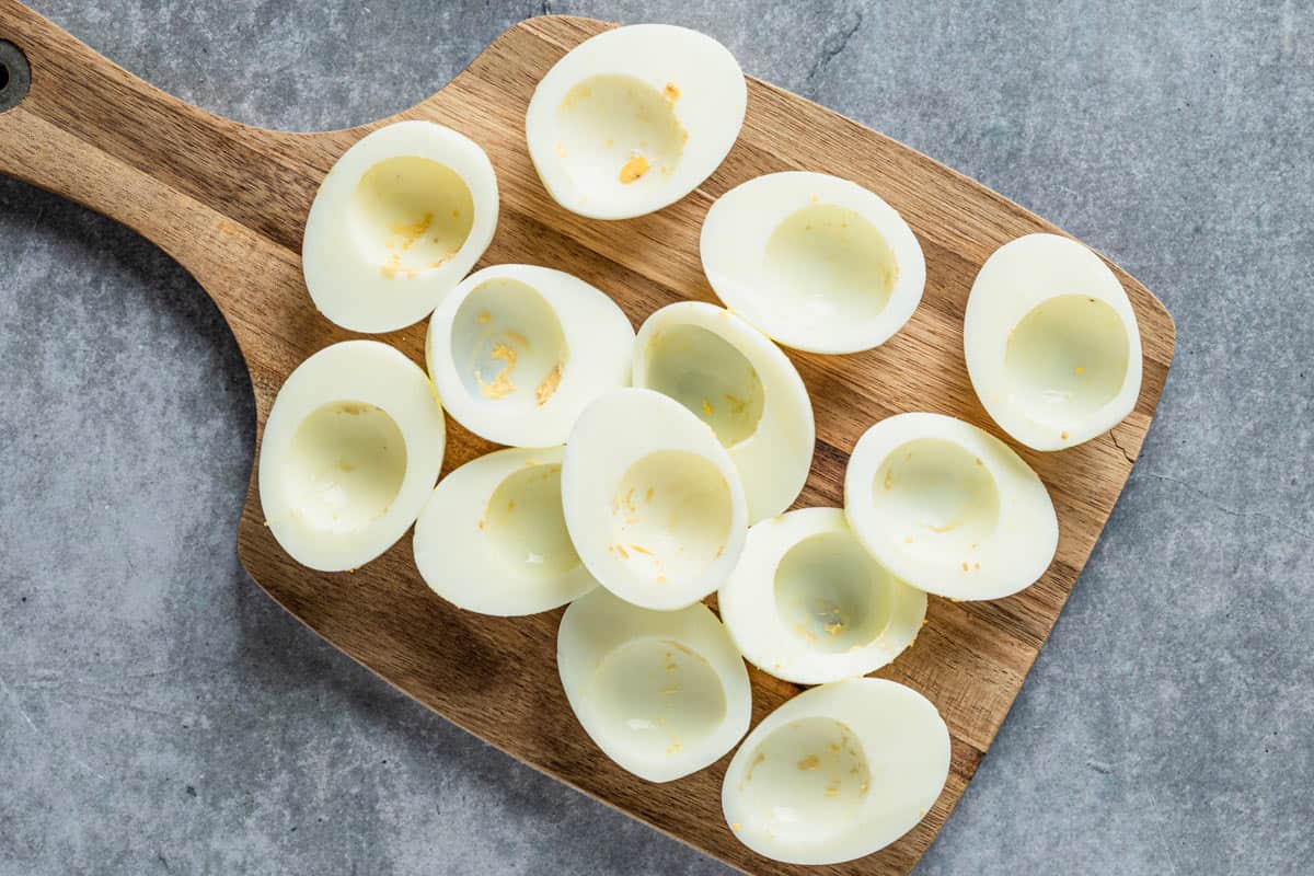 egg whites on wooden board