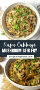 Napa Cabbage And Mushrooms Stir Fry