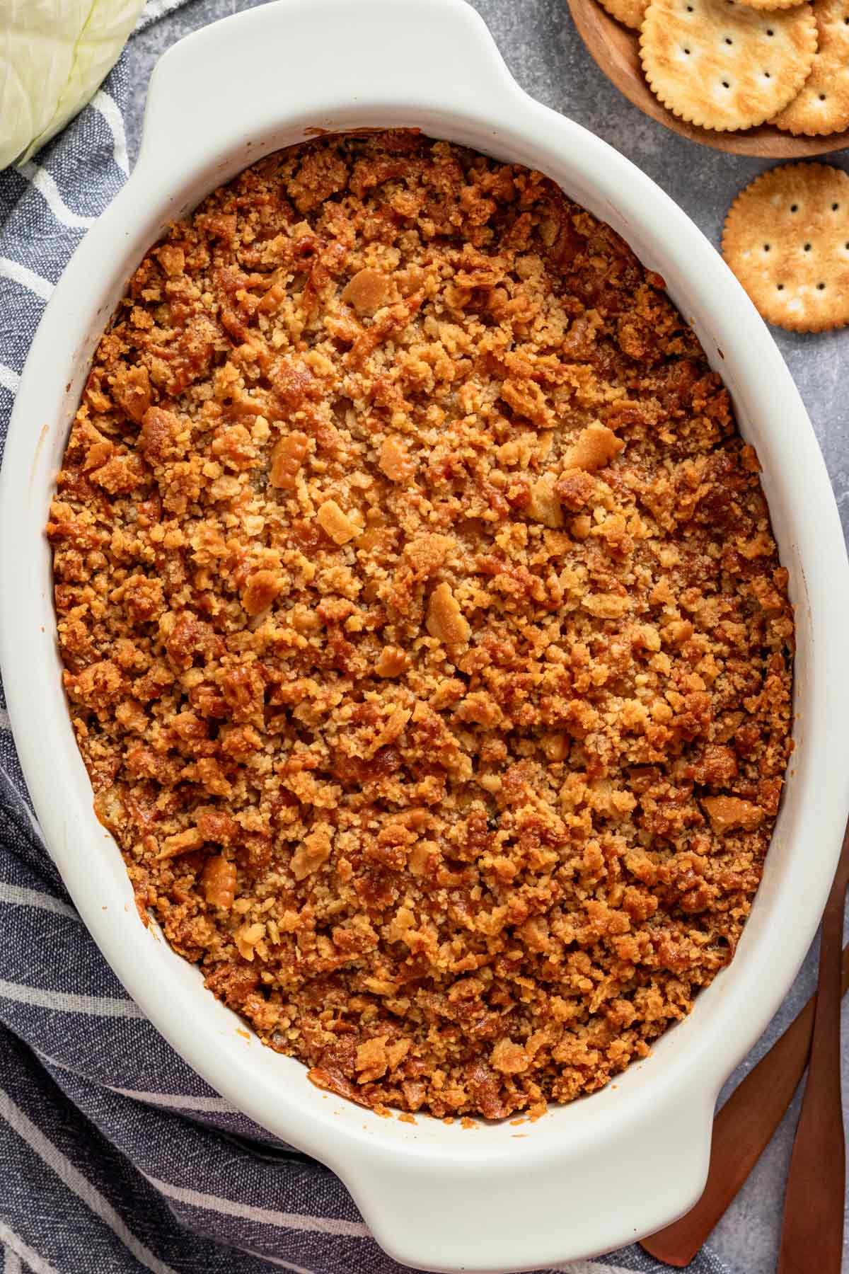 freshly baked cabbage casserole.