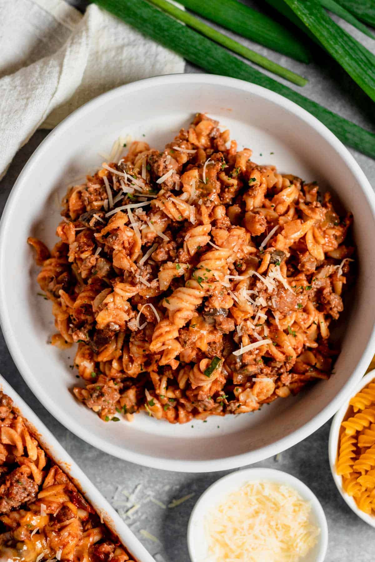 baked hamburger casserole with cheese