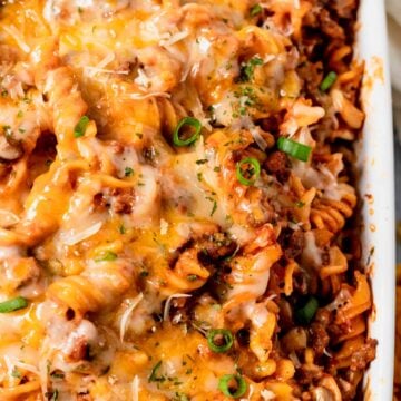 baked hamburger casserole with cheese