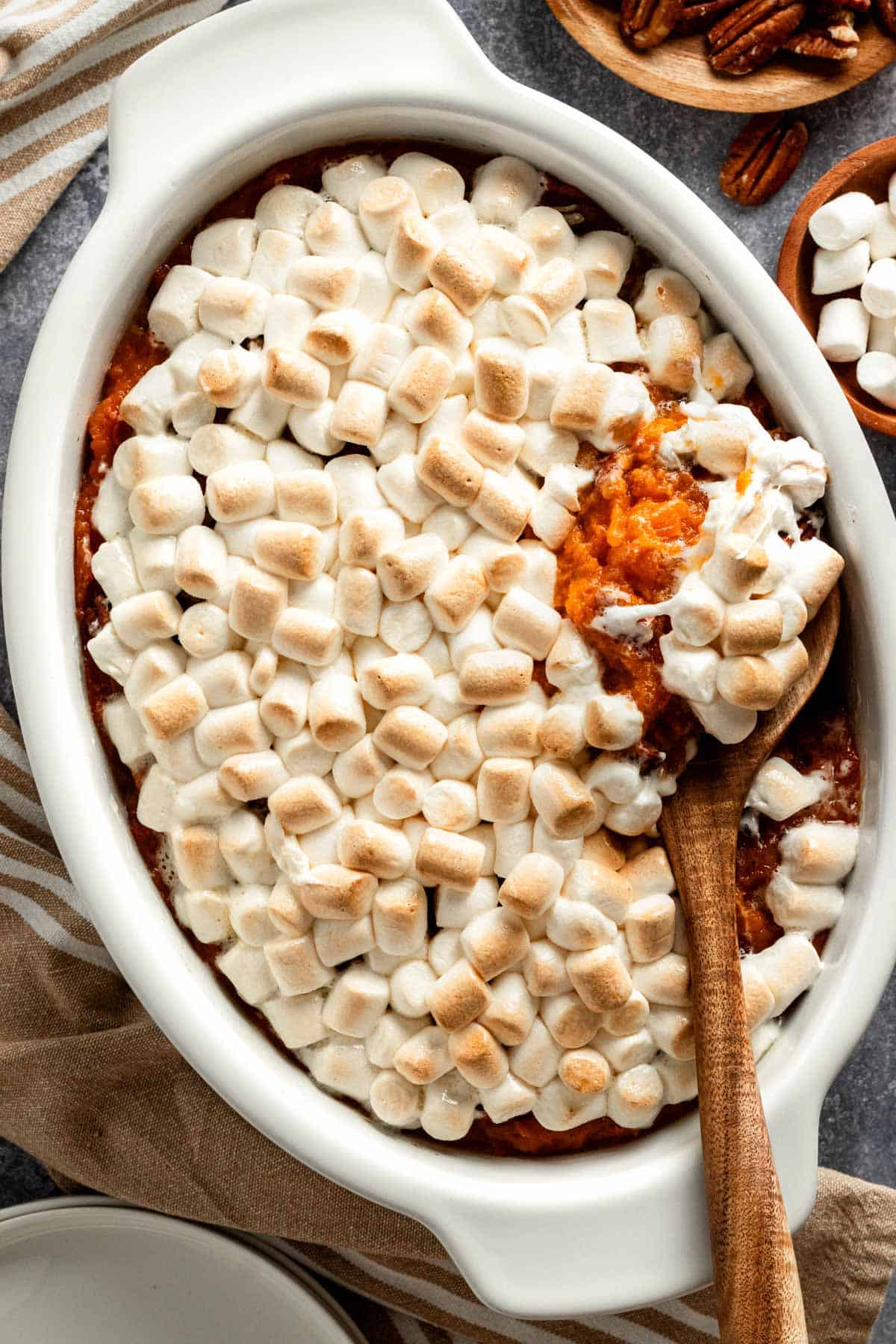 fluffy old fashioned sweet potato casserole.