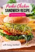 Panko Chicken Sandwich With Mustard Sauce