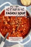 Pasta Fagioli Soup Pinterest