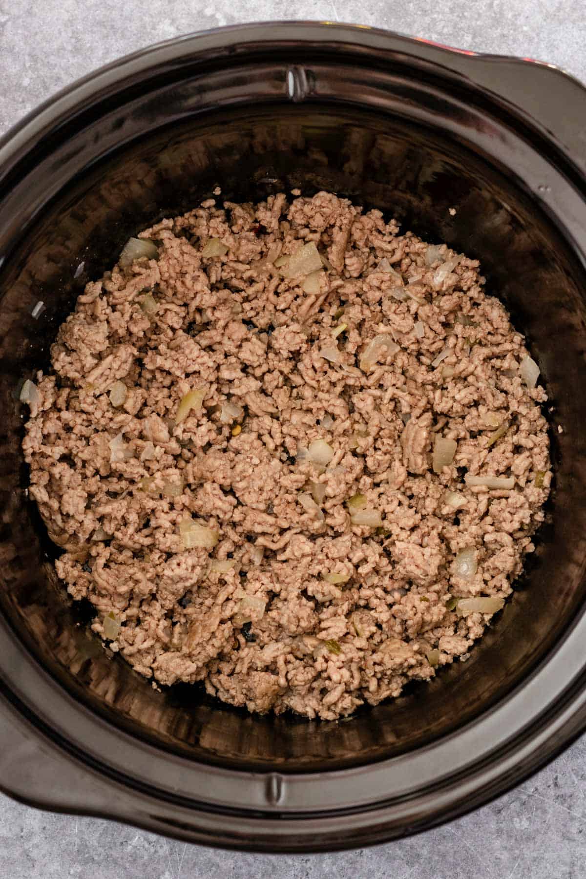 BROWNED BEEF AND ONION in slow cooker