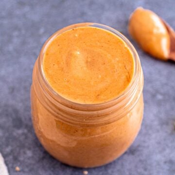 Vegan Thai Peanut Sauce in a jar