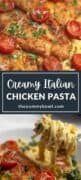 Italian Chicken Pasta in Creamy White Wine Parmesan Sauce