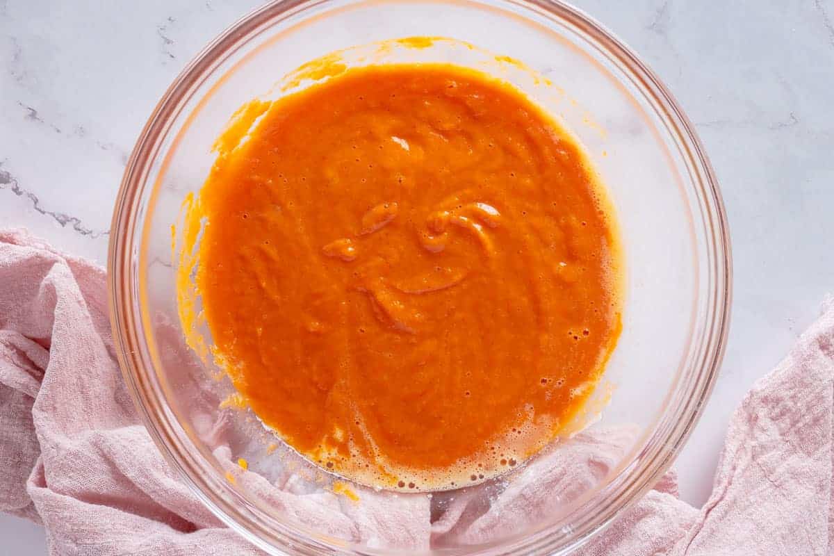 pumpkin puree in a bowl